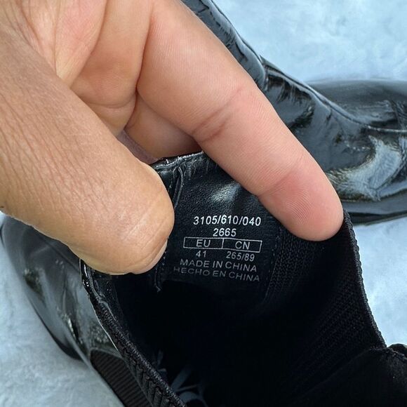 ZARA Black Patent Leather Ankle Boots - Picture 11 of 11